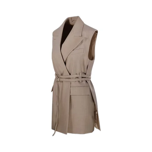 Sleeveless Double-Breasted Vest