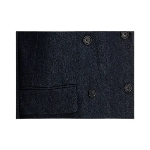 Denim Double-Breasted Blazer