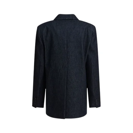 Denim Double-Breasted Blazer