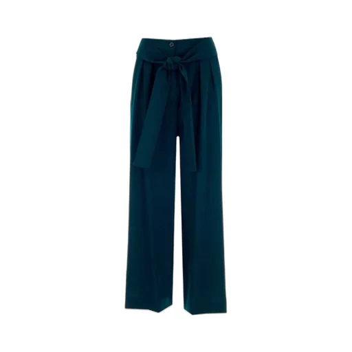 Wide-Leg Trousers With Belt