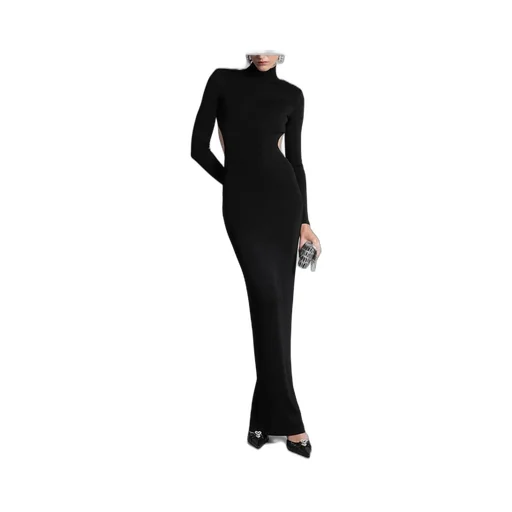 Long Sleeve Cutout Gown