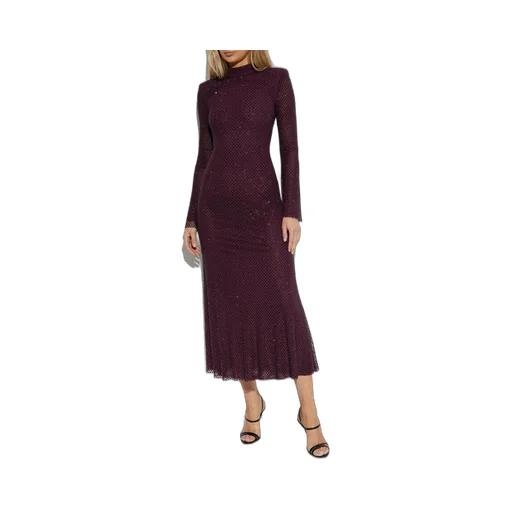 Sequin Embellished Long Sleeve Gown