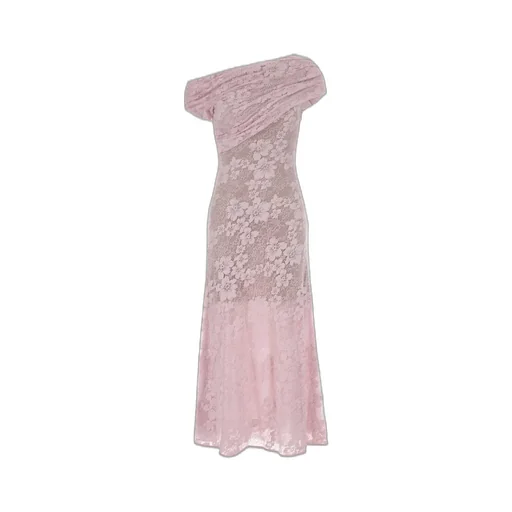 One-Shoulder Lace Gown