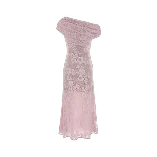 One-Shoulder Lace Gown