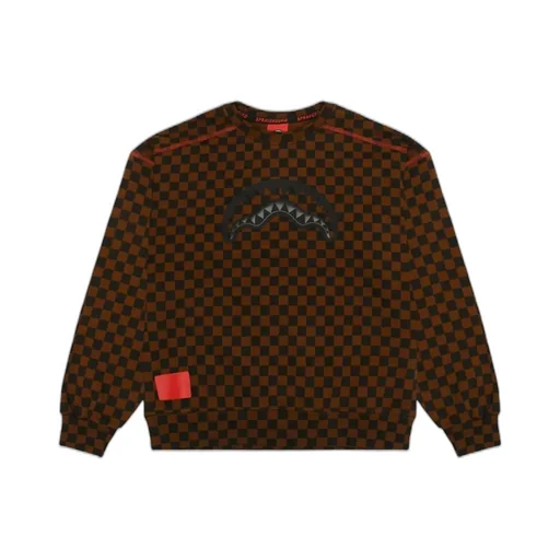 Sprayground Kids Checkered Shark Sweater
