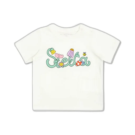 Stella Mccartney Kids Logo Printed Crewneck T-Shirt