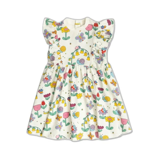 Stella Mccartney Kids Ruffled Detail Floral Printed Dress