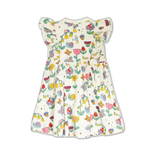 Stella Mccartney Kids Ruffled Detail Floral Printed Dress