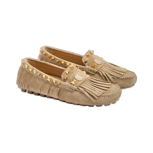 Valentino Garavani Rockstud Plaster Caster Square Toe Loafers