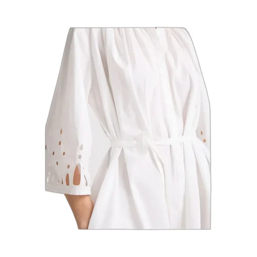 Yves Salomon Embroidered Midi Dress