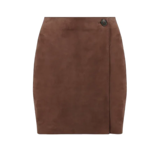 Yves Salomon Suede Wrap Skirt