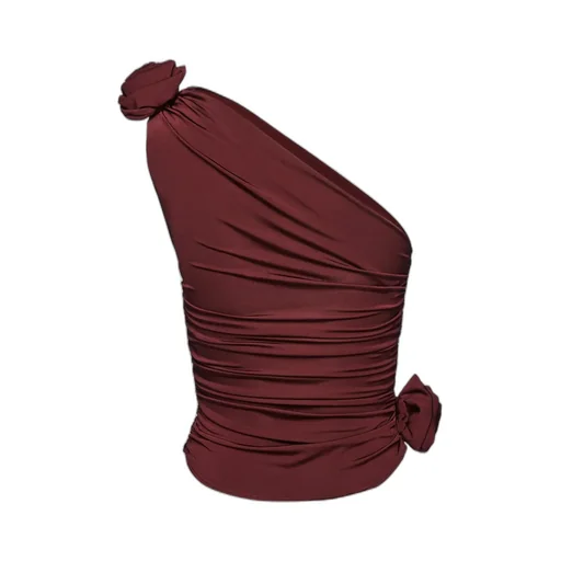 Magda Butrym One-Shoulder Ruched Top