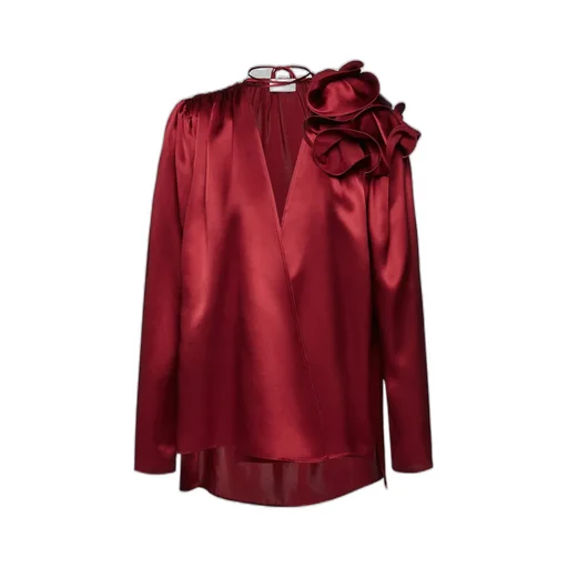 Magda Butrym V-Neck Flower Blouse