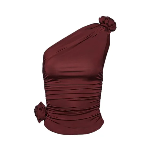 Magda Butrym One-Shoulder Ruched Top