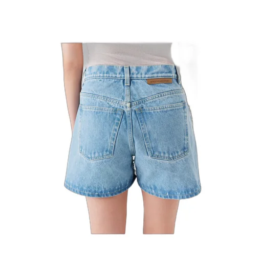 Stella Mccartney Mid-Rise Denim Bouclé Shorts