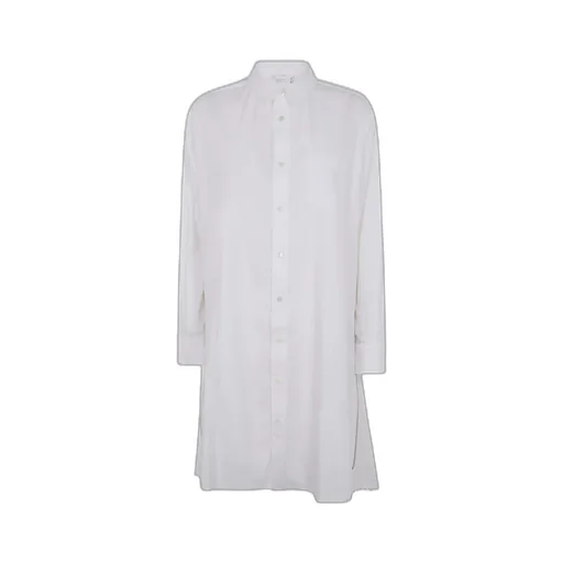 Sacai Pleated Zip Detailed Midi Shirt Dress