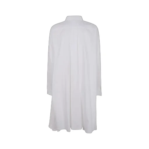 Sacai Pleated Zip Detailed Midi Shirt Dress
