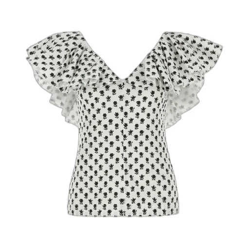 Philosophy Di Lorenzo Serafini Floral Printed Ruffled Top