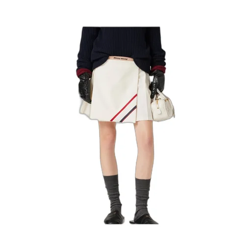 Pleated Mohair Fabric Mini-Skirt