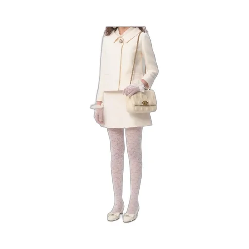 Valentino Button Embellished A-Line Mini Skirt
