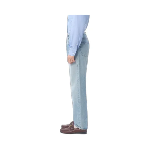 Valentino Logo Patch Straight Leg Jeans