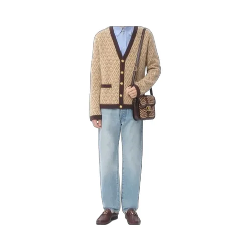 Valentino Logo Patch Straight Leg Jeans