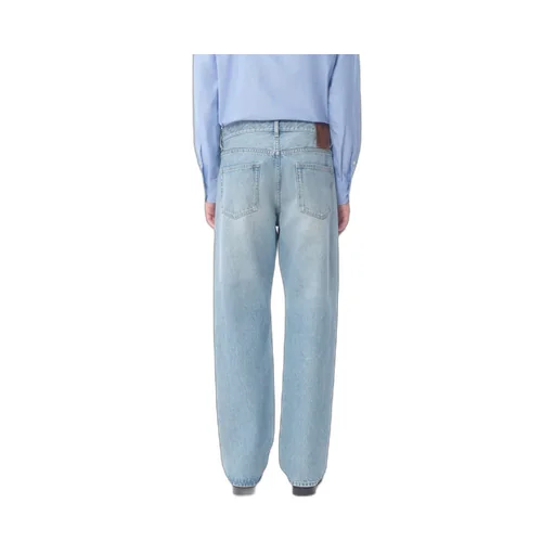 Valentino Logo Patch Straight Leg Jeans