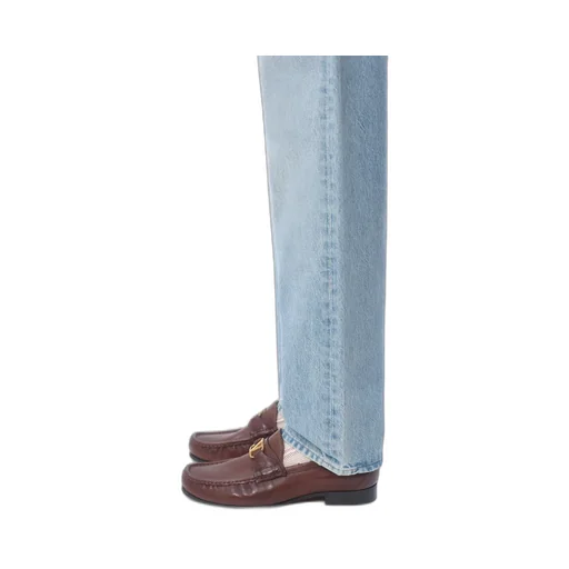 Valentino Logo Patch Straight Leg Jeans