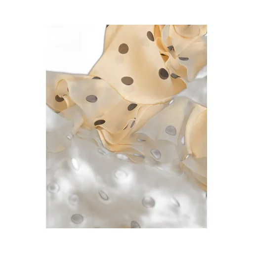 Valentino Polka Dot-Printed V-Neck Ruffled Dress