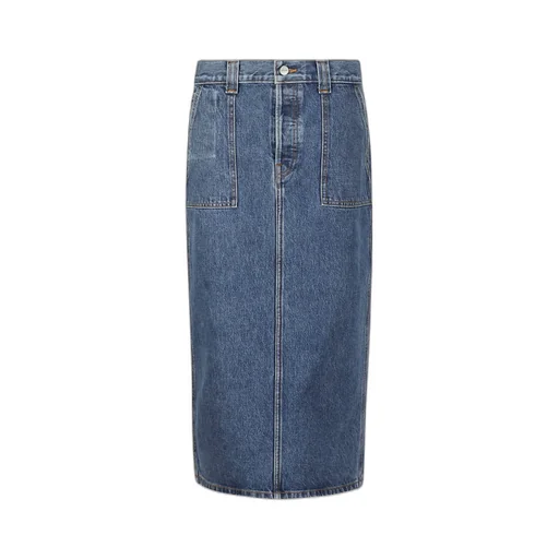 Khaite Genevieve Denim Skirt
