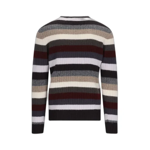 Drumohr Striped Ribbed Knit Top