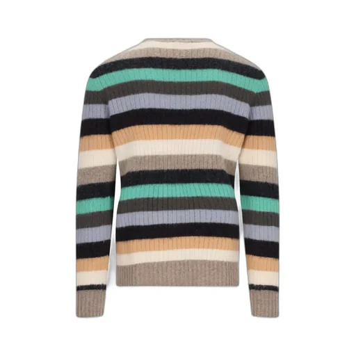 Drumohr Striped Ribbed Knit Pullover