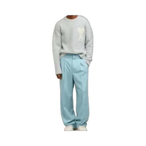 Ami Paris Ami De Coeur Crewneck Long-Sleeved Jumper