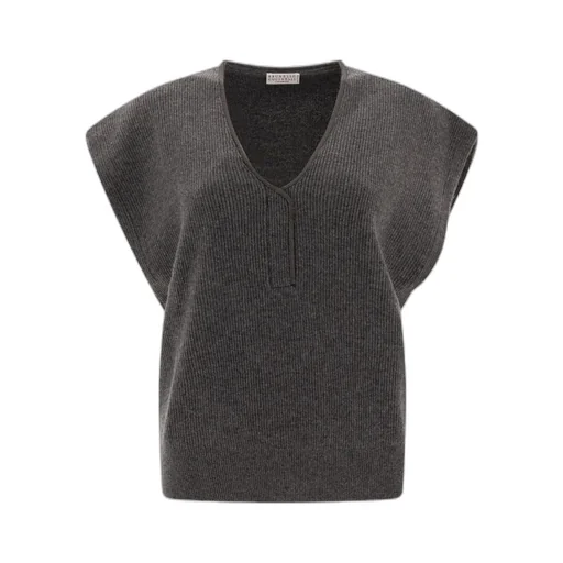 Brunello Cucinelli V-Neck Knitted Sweater