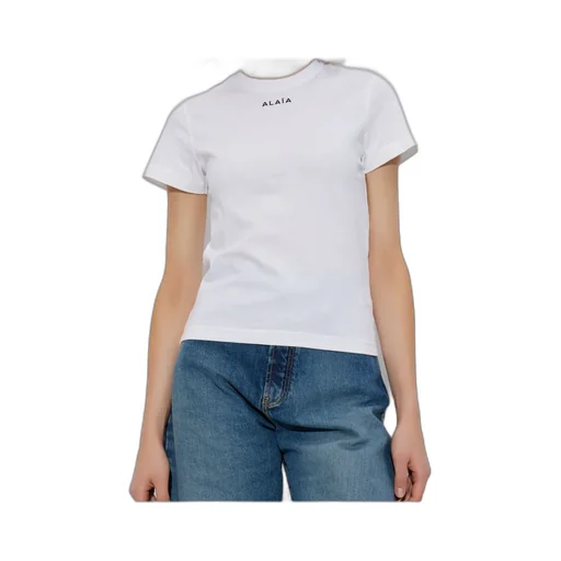 AlaÏA Logo Embroidered Crewneck T-Shirt