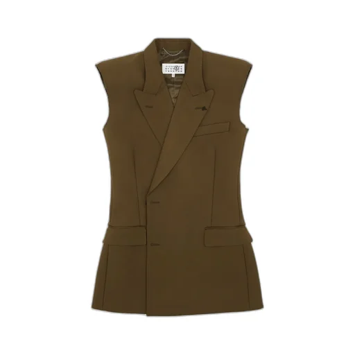 Double-Breasted Twill Gilet