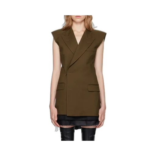 Double-Breasted Twill Gilet