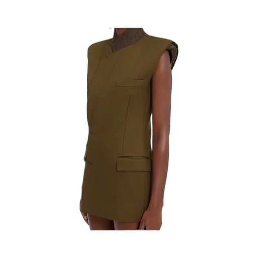 Double-Breasted Twill Gilet