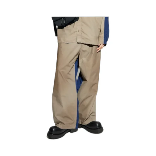 Two-Tone Cotton Trousers