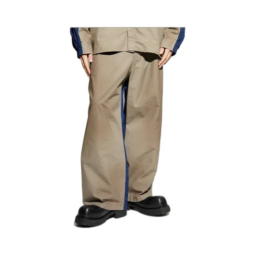 Two-Tone Cotton Trousers