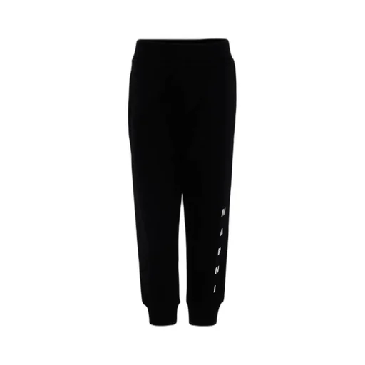 Marni Kids Logo-Printed Fleece Jogger Pants