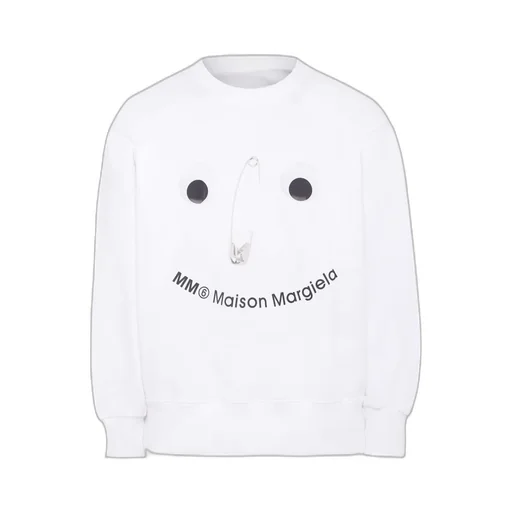 Mm6 Maison Margiela Kids Safety Pin Print Crewneck Sweatshirt