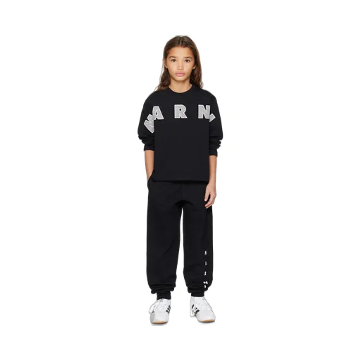 Marni Kids Logo-Printed Fleece Jogger Pants