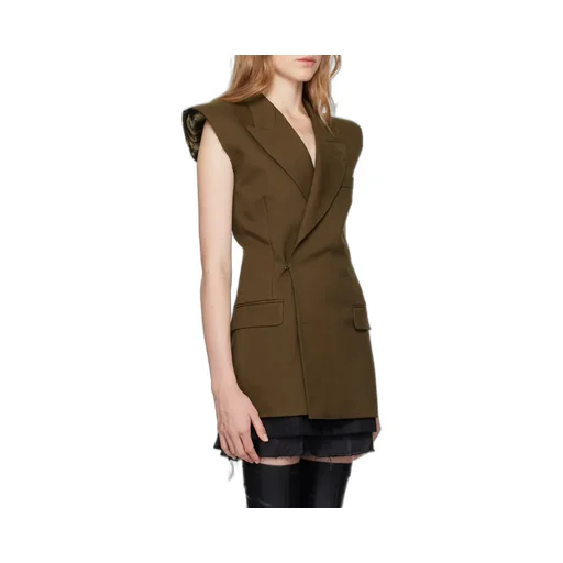 Double-Breasted Twill Gilet
