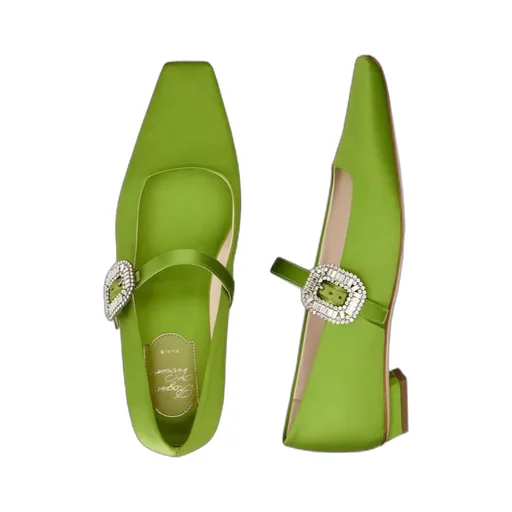 Belle Vivier Mary Janes In Satin