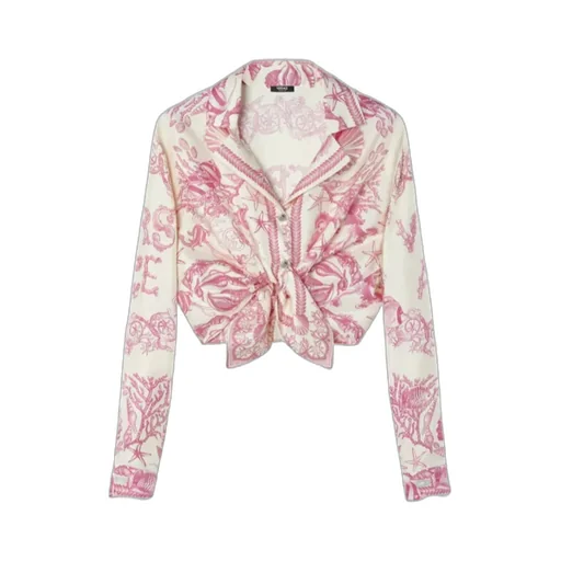 Versace Barocco Printed Cropped Shirt