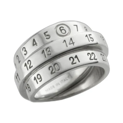 Mm6 Maison Margiela Number Engraved Ring