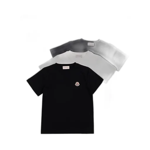 Moncler Enfant Logo Patch Pack Of Three T-Shirt