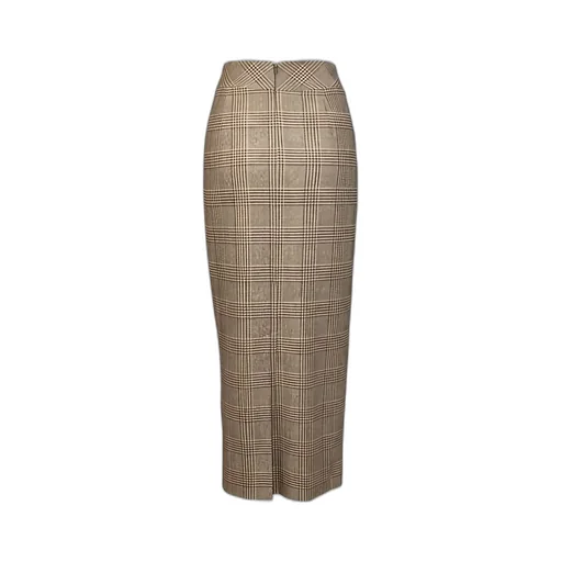 Checkered Half-Length Skirt