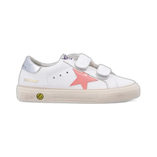 Golden Goose Kids May School Logo Label Sneakers